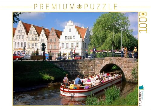 CALVENDO Puzzle Grachtenfahrt in Friedrichstadt | 1000 Teile Lege-Größe 64 x 48 cm Foto-Puzzle für glückliche Stunden