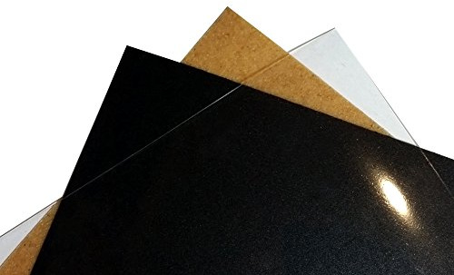 worbla 3 Pack Combo – Classic, Transpart, Negro – 10 x 9.25 pulgadas por hoja – Cosplay mejor vendedor – worblas Finest arte TPU + worbla Transpart + worbla negro