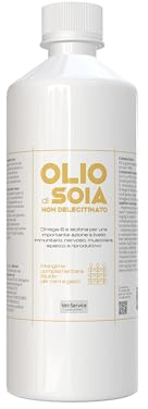 Vet-Service Olio di Soia con Lecitina | 1 litro | Integratore Liquido per Cani e Gatti | Integrato con Vitamina A, D3, E e Betacarotene, Supporta Il Sistema Nervoso, Muscolare, Epatico e Riproduttivo