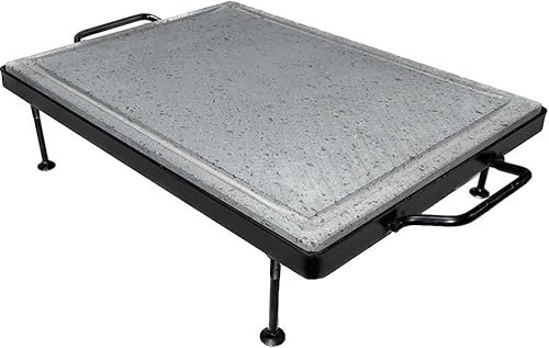 ANGELO PEGORARO Piastra pietra ollare lavica Grigio cottura dietetica 40x30 cm