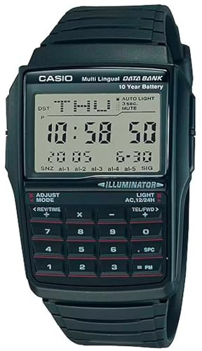 Casio Men's Vintage DBC32-1A Data Bank White Digital Watch