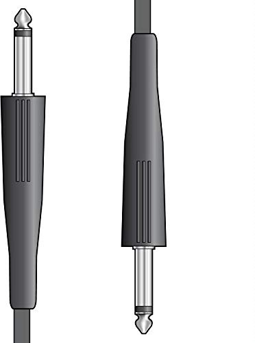 Qtx 3 m, Jack Mono da 6,3 mm a Jack Mono 6,3 mm-Cavo per altoparlanti, colore: nero