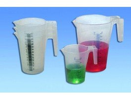 POT GRADUE PLASTIQUE, MESUREUR INGREDIENTS CUISINE (ø 14.5 cm contenance 2 litres haut. 21.5 cm)