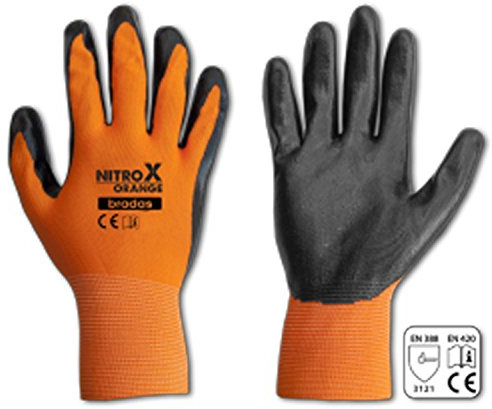 12 Coppia Nitrox Guanti in lattice, Arancione