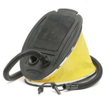 Campamento Activo 44168 - Fuelle Muy Robusto, Bomba de pie con la Manguera Flexible, Amarillo