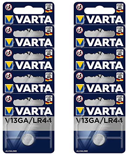 Varta VARV13GA Lot de 10 Piles Bouton 1,5 V 125 mAh