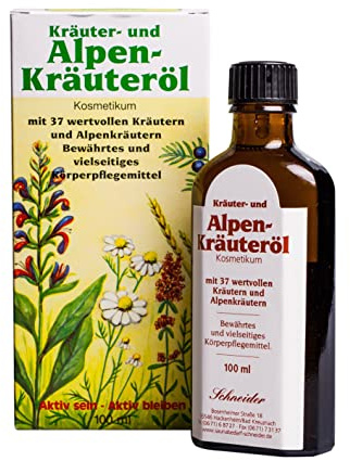 Saunabedarf Schneider - Körper-Öl, Kräuter- und Alpenkräuter-Öl 37, aus natürlichen reinen Ölen für Körper, 100ml
