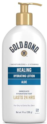 Gold Bond Healing Hydrating Lotion, 14 oz., Body Lotion with Aloe, Moisturizes, Immediate 24-Hour Hydration