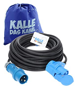 KALLE DAS KABEL CEE-Verlängerungskabel mit Winkelkupplung H07RN-F 3G 1,5 mm² 50 m