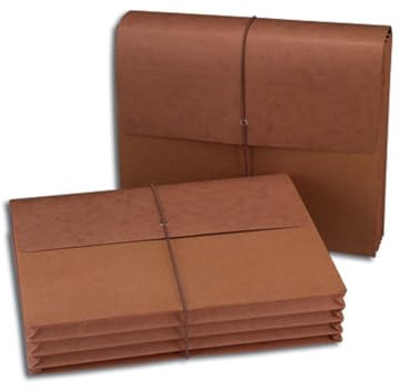 Smead Redrope Expanding File Wallet, Flap and Cord Closure, 3-1/2 Expansion, Letter Size, 10 per Box (72088)