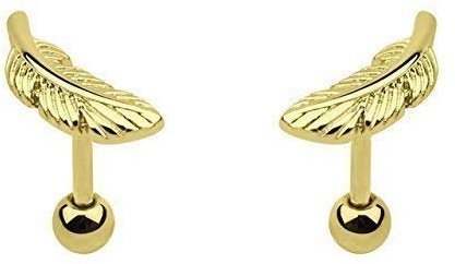 Ohr Piercing Schmuck Helix, Tragus, Stab mit Verschlusskugel und Feder