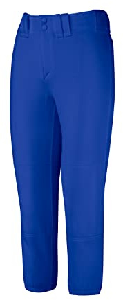Mizuno Fastpitch Softballhose für Erwachsene Damen mit Gürtel, niedrige Leibhöhe