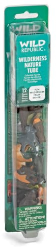 Wild Republic Wilderness Nature Tube, Woodland Animals, Forest Animal Figures, Kids Gifts, Educational Toys, 12-Pieces