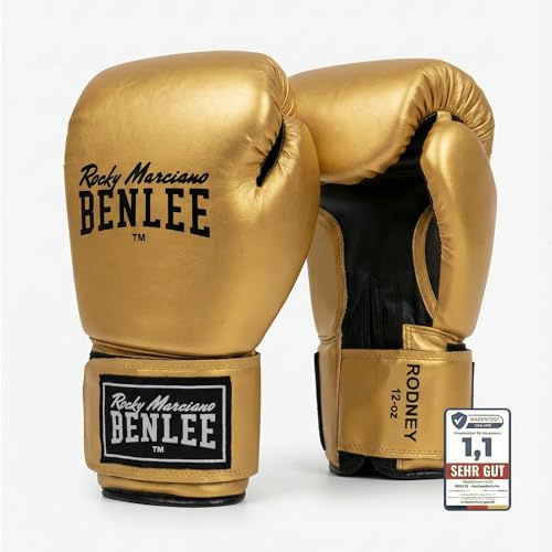 Benlee Rocky Marciano PU Training Glove Rodney - Gold/Black, 12oz