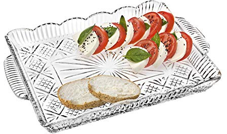 Godinger Dublin Serving Tray, Serving Platter, for Appetizers, Desserts, Snacks & Fruit - 16 x 10.5