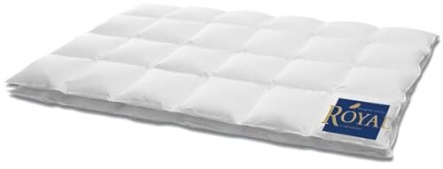 HANSKRUCHEN® Royal Daunendecke 135x200 cm - Leicht / Übergang - Made in Germany Kassettendecke aus 100% Gänsedaunen - Allergiker geeignet