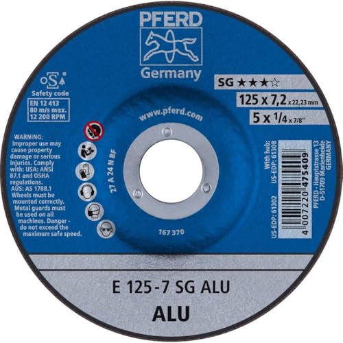 Pferd 62212622 Schruppscheiben E 125-7 A 24 N SG ALU