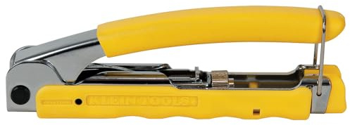 Crimpadora de compresión coaxial, crimpadora de alambre y crimpadora coaxial para conectores de compresión, Klein Tools VDV211-048