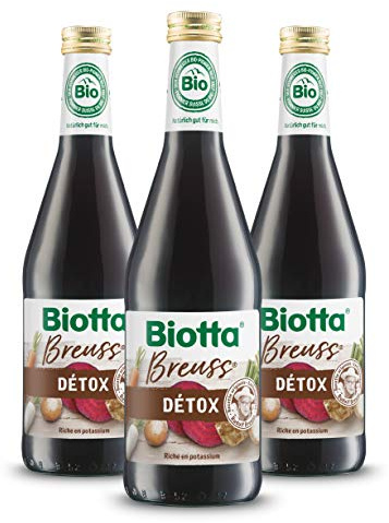 BIOTTA - Jus Breuss Original Détox - Mélange harmonieux de précieux jus de légumes 100% bio - Riche en potassium - 500ml - Fabrication Suisse - Lot de 3