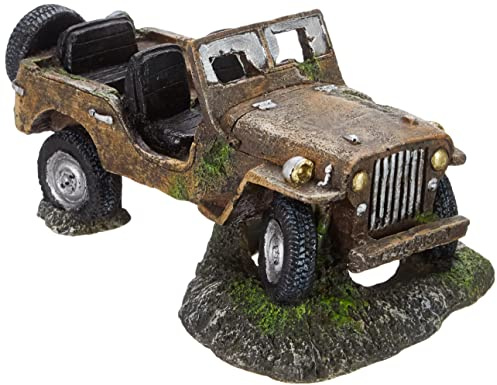 Nobby Décoration pour Aquarium en Forme de Epave de Jeep pour Aquariophilie 260 x 155 x 125 mm