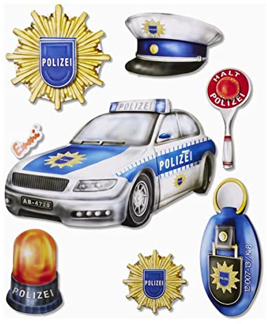 3D XXL-Sticker Polizei