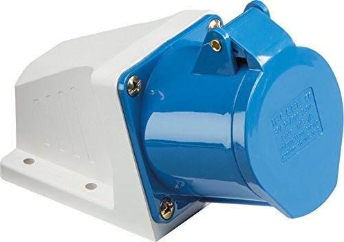 Knightsbridge IN0012 Winkel-Steckdose, 2P+E, 240 V, IP44, 32 A, blau, Kunststoff