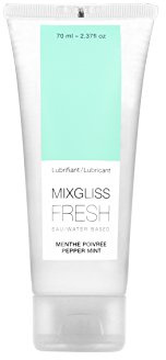 MixGliss - Fresh - Lubrifiant Intime à Base d'Eau - Sensation Fraîche - Effet Retardant - Menthe Poivrée - Fabriqué en France - 70ml