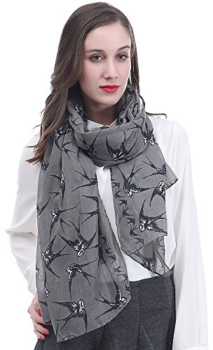 Lina & Lily Damen Schal mit Robin Vogel Muster