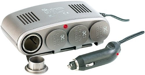 revolt Autosteckdosen: 4-fach Kfz-Verteiler 12V z.B. für Zigarettenanzünder (12V Steckdose Verteiler, Mehrfachsteckdose, Steckdosenverteiler)