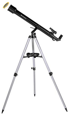 Bresser Refraktor Einsteiger Teleskop Stellar 60/800 mit Smartphone Kamera Adapter und hochwertigem Objektiv-Sonnenfilter, inklusive Stativ und umfangreichem Zubehör