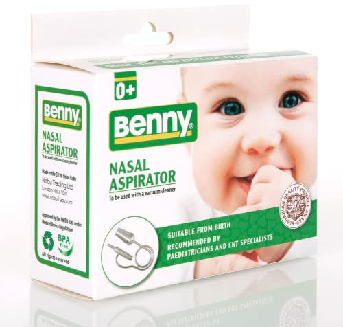 Benny - Aspiratore nasale più efficace per congestione sinusale, raffreddore e influenza. Aspiratore nasale sicuro, delicato e veloce per neonati e bambini anche per 7 anni
