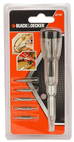 Black&Decker Set cacciav.+6 inserti A7197