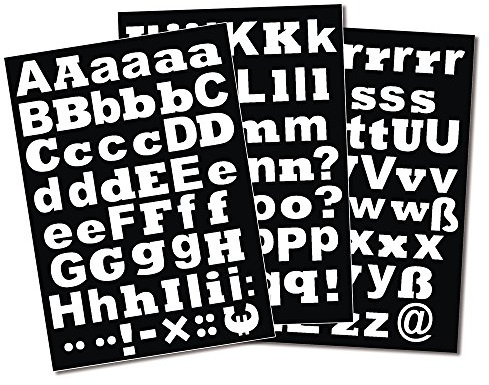 Rayher Pochoir Alphabet, 3 pces., Din A4 (21,0X29,7cm), auto-adhésif, réutilisable, majuscules, minuscules, 3cm, technique de sérigraphie-38920000
