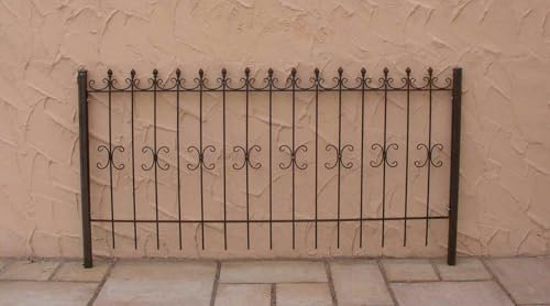 Schmiedeeisen Zaun Eisen Gartenzaun Antik Cassel-Z100/200 Edel Roh Rost rostig