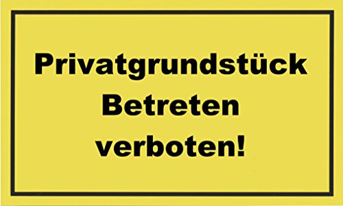 Metafranc Hinweisschild Privatgrundstück Betreten verboten! - 300 x 200 mm /Beschilderung /Verbotsschild /Zutrittsverbot /Privatgrundstück /Grundstückkennzeichnung /Gewerbekennzeichnung / 500290