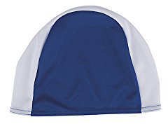 Fashy Herren-Badekappe Badehaube Stoffhaube blau-weiß Kurze Form 3241 05