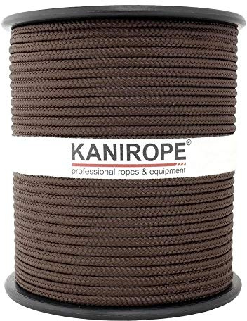Kanirope® PP Seil Polypropylenseil MULTIBRAID 3mm 100m Farbe Braun (0124) 16x geflochten