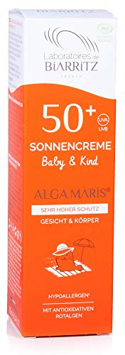 Laboratoires de Biarritz Algamaris Crème Solaire Enfant Spf50+ Certifiée Bio, 100ml