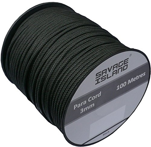 Savage Island 100 m spole paracord 3 mm för camping utomhus hantverk trädgårdsmästare Survival Arrmy hemmafixer Bivak hängmatta tält mörtlina alllina för alla ändamål