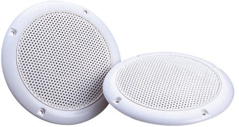 electrosmart 2 x White 5 80W 8 Ohm Dual Cone Ceiling Speakers - Moisture Resistant Suitable for Bathroom Kitchen Spa
