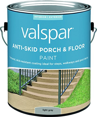 Valspar 82030 Light Gray Concrete & Masonry Anti-Skid Porch & Floor Paint, 1 Gallon