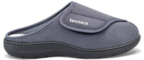 EXTRO STYLE – Pantofole Ortopediche Tecnica 6, per Piedi Gonfi e Bendati, Dolori al Tallone, Ciabatte Ortopediche Donna e Uomo con Suola Antiscivolo e Urto-assorbente, Microfibra, Grigio, Tg 41
