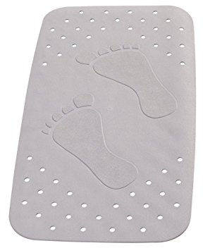 Wanneneinlage Wannenmatte Sicherheitseinlage für die Badewanne Little Feets Größe: 72 x 38cm - Farbe: Grau