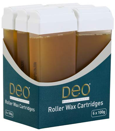 8707 - Deo Roller Wax Waxing Cartridge Refill Depilatory Large Head 100ml Soft Honey x 6