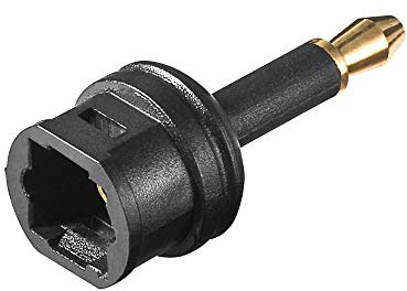 Goobay 11922 Adattatore Audio Digitale Toslink, Toslink a Mini Toslink, Nero, Confezioni da 10