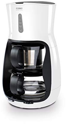 CASO TeeGourmet in weiß (1800) / Echter Teegenuss - automatisch aromatisch / Teekanne aus Glas für 1 Liter Tee / Teefilter aus Edelstahl