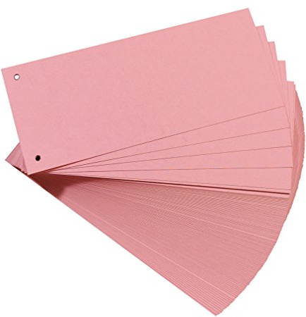 Original Falken 100er Pack Karton-Trennstreifen. Made in Germany. 10,5 x 24 cm rot Trennlaschen Trennblätter Ordner Register Blauer Engel | Made in Germany Trennblätter Trennlaschen Ordner Register Kalender Blauer Engel