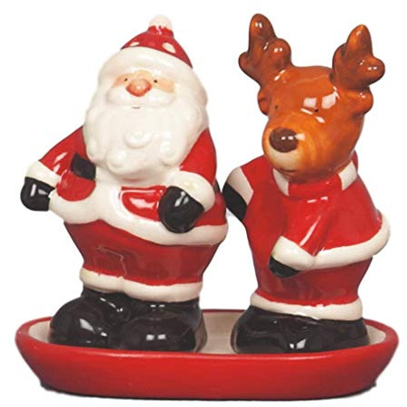 Premier Decorations Santa & Rudolph Christmas Salt & Pepper Cruet Set