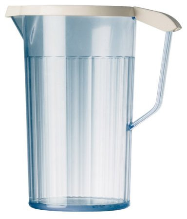 Harfield 1.1 Litre (2 Pint) Antibacterial Jug with White Lid Reusable Virtually Unbreakable Polycarbonate Drink Pitcher