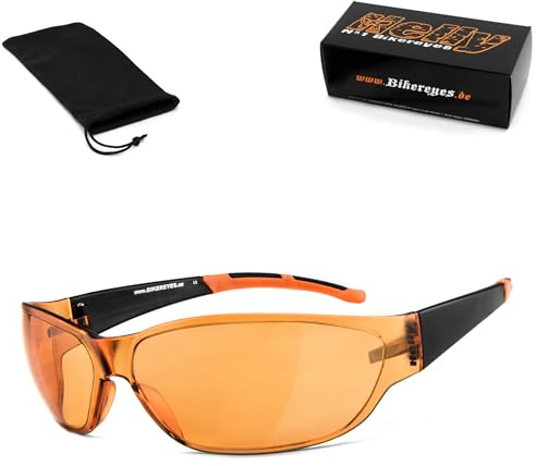 HELLY® - No.1 Bikereyes® | Bikerbrille, Motorrad Sonnenbrille, Motorradbrille | beschlagfrei, winddicht, bruchsicher | TOP Tragegefühl | Brille: i-cut